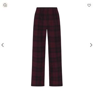 Skims Fleece Sleep Pant - Wine Plaid